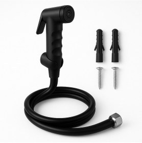 Resim Siyah Taharetmatik Seti - Spiral Plastik Hortum Ve Siyah Renk Erg 