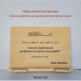 Resim Münzevi Masaüstü Ahşap Rahle/tablet/kitap Tutucu-model028 