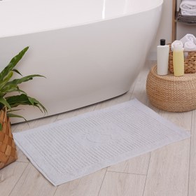 Resim Kareli Ayak Desenli Pamuk Ayak Havlusu Beyaz 2’li - 50x70cm 