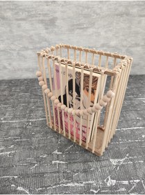 Resim Sorgun Kadın Kooperatifi El Yapımı Dergilik Bambu Çubuklu Boncuklu 25 cm 