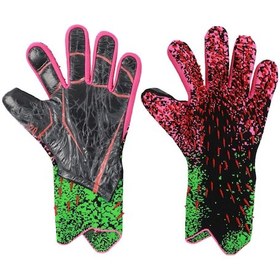 Resim Kaleci Eldivenleri Su Geçirmez Kaymaz Yetişkin Çocuklar İçin Futbol Kaleci Eldivenleri Kırmızı 