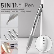 Resim 4-in-1 Çoklu Basın Tırnak Sanatı Döngü Aracı - Manikür ve DIY için Basın Üzerine Çok Renkli Polka Dot Tırnak Sanatı Kalemleri, Kokusuz Profesyonel Tırnak Tasarımcıları Salon ve Ev Kullanımı için, Manikür Aksesuarları, Şık Kalem Tasarımı, Dayanıklı Tırnak Aracı 