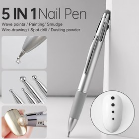 Resim 4-in-1 Çoklu Basın Tırnak Sanatı Döngü Aracı - Manikür ve DIY için Basın Üzerine Çok Renkli Polka Dot Tırnak Sanatı Kalemleri, Kokusuz Profesyonel Tırnak Tasarımcıları Salon ve Ev Kullanımı için, Manikür Aksesuarları, Şık Kalem Tasarımı, Dayanıklı Tırnak Aracı 