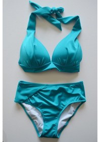 Resim Beria Kadın Yarım Dolgulu Turkuaz Bikini Takımı 