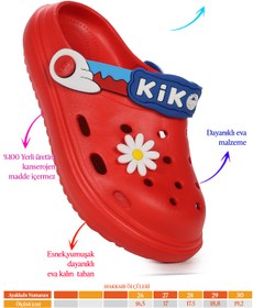 Resim Kiko Kids Printed Eva Plaj Havuz Okul Kreş Erkek Çocuk Terlik 