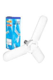 Resim Axe Tools Açılabilir 3 Kanatlı 60 Watt Daylight Beyaz Led Akü Maşalı 12 Volt Pervane Ampul AXE4-7L 