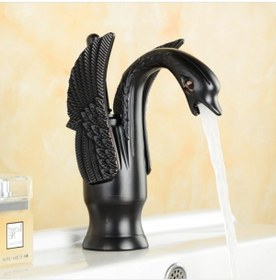 Resim OEM Banyo Lavabo Bataryası Siyah Kuğu Yeni Model 5 Yıl Garantili 