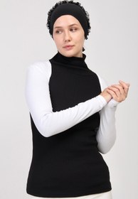 Resim manolyaşal islamic hijab Uzun Kollu Tesettür Bolero-beyaz 