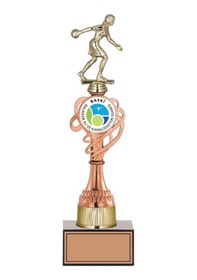 Resim Odak Kupa - Figürlü Kupalar - Bowling Kadın Figürlü Kupalar Fg-036 C - 36 Cm Altın - Beyaz 