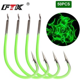 Resim FTK 30/40/50 adet / 1 kutu ISNI karanlıkta parlayan dikenli kanca Balıkçılık kanca Uzunluk 19mm / 42mm Alabalık, sazan, levrek ve tüm su türleri için uygun - Karanlıkta parlayan balıkçılık kanca! 