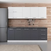 Resim Minar 240 Cm Mutfak Dolabı Beyaz Antrasit 240-A2 