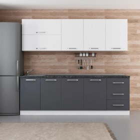 Resim Minar 240 Cm Mutfak Dolabı Beyaz Antrasit 240-A2 