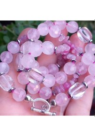 Resim 1900 Pembe Kuvars El Yapımı Kolye Pembe 