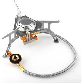 Resim Ximistore9 Kamp Ocağı: Taşınabilir, Rüzgara Dayanıklı, Elektrikli Çakmalı, Paslanmaz Çelik Yapı Gümüş 