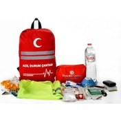 Resim Sırt Deprem Çantası Afet Ve Acil Durum İlk Yardım Seti 