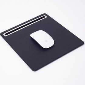 Resim Turgut Office Deri Mousepad Siyah Krom Detaylı 