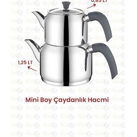Resim Kahramanlar Delux Soft 4 Parça Çaydanlık Takımı - Mini Boy Antrasit / Nishev-p000344 Gümüş 