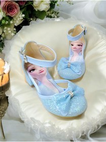 Resim PATİK BEBE Kız Çocuk Mavi Renkli Kısa Topuklu Abiye Ayakkabı 