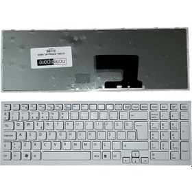 Resim Sony İle Uyumlu Vaio Vpceh1l1r, Vpceh1l8e, Vpceh1l9e Notebook Klavye Beyaz Tr Çerçeveli 