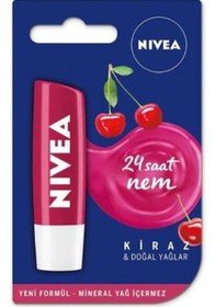 Resim Nivea Lip Stick Kiraz 24 Saat Nemlendiren Dudak Kremi 