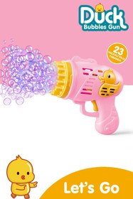Resim Kayyum Oyuncak Duck Çok Delikli Pilli Köpük Atan Tabanca Oyuncağı 23 Delikli Bubble Gun 