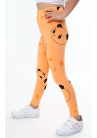 Resim Toontoy Kids Toontoy Kız Çocuk Baskılı Tayt Turuncu 