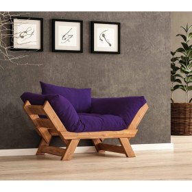 Resim Woodesk Adalar Masif Tik-Mor Renk Berjer CPT8157-140 