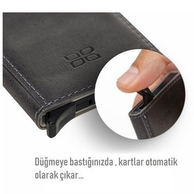 Resim Bouletta Torres Deri Mekanizmalı Kartlık Gri 