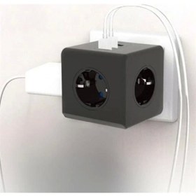 Resim Isıya Dayanıklı Termal Akım Korumalı Ve Çocuk Korumalı 3 Priz Girişli 3 Usb Girişli Küp Priz 2 M 