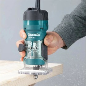 Resim Makita M3702B Formika Traşlama Elektrikli Freze 530 W 6 mm Uç Tutucu ile Yüksek Performans 