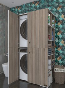 Resim Kenzlife Çamaşır-kurutma Makinesi Dolabı Kapaklı Fedyenka Crd 180*090*60 Banyo 