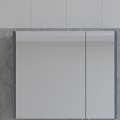 Resim Bonitobagno Coste Aynalı 80 cm Banyo Dolabı Üst Modül Antrasit 