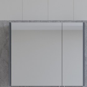 Resim Bonitobagno Coste Aynalı 80 cm Banyo Dolabı Üst Modül Antrasit 