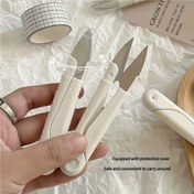 Resim 3/1 Paket Makas Koruyucu Kılıf ile - Paslanmaz Çelik El Yapımı ve DIY Mini Dikiş Makasları, U-Şekilli Kesme Araçları, Çok Fonksiyonlu Kumaş ve Tel Trimmer, Kumaşçılar için Gerekli, 4 Mevsimde Mevcut. 