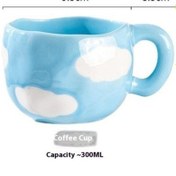 Resim Shineyee El Tutam Kahve Fincanı - Şirin Kız Kalp Tasarımı Seramik Fincan - Ev Boyası İle Dekore Edilebilir - Yüksek Ka 