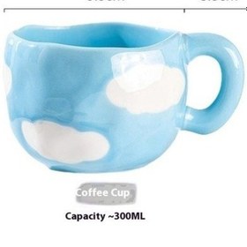 Resim Shineyee El Tutam Kahve Fincanı - Şirin Kız Kalp Tasarımı Seramik Fincan - Ev Boyası İle Dekore Edilebilir - Yüksek Ka 