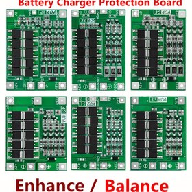 Resim 3S 4S 40A 60A Li-ion Lityum Pil Şarj Koruma Kartı 18650 BMS Matkap Motoru 11.1V 12.6V/14.8V 16.8V Geliştirme/Dengeleme 