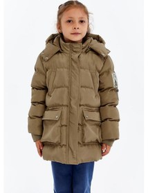 Resim Benitto Kids Kız Çocuk Kalın Kışlık Kapüşonlu Kaban 51349 Camel 