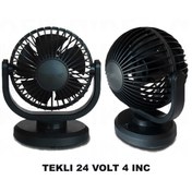 Resim beyaztuning Araç Içi Fan Oto Vantilatör 24 Volt Tek Başlı 4inç 