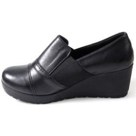 Resim Papuçcity Ahd 5035 Hakiki Deri Dolgu Topuk Kadın Günlük Ayakkabı 001 