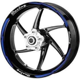 Resim Deeb Motosiklet Jant Şeridi Racing Mavi Beyaz Model S N11.24464 