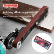 Resim M10/M14 Çok Fonksiyonlu Mini DIY Zımpara Zımpara Kayışı, Dosya Kayışı ile Adaptör, 115Mm 11.43cm ve 125Mm 12.7cm Elektrikli Açı Taşlama Makinesi Modifikasyon Standı Aksesuarları 