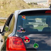 Resim SbtStore Renkli Angry Birds Karakterleri Sticker Figürler 7x7cm 