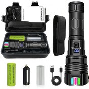 Resim Poslani XHP70.2 LED El Feneri - Yüksek Lümen, Şarj Edilebilir USB El Feneri, 5 Modlu, Ayarlanabilir Işın, 800 Lümen, 5000mAh Pil, Siyah Renkli LED Göstergelerle, Kamp, Acil Durum ve Açık Hava Kullanımı İçin İdeal, Kamp Ekipmanı | Ayarlanabilir Işın El Feneri | Dayanıklı İnşaat, El Feneri 