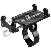 Resim Besthome1 Alüminyum Bisiklet Telefon Tutucu, Dört Köşeli Kilit + Genişletilebilir Spiral, 3.0-6.8 İnç Telefonlar İçin, Siyah Re Siyah 