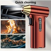 Resim Fochsia Red Renkli 130000 Rpm Yüksek Güçlü Portatif Turbo Fan Fırçasız Motor Usb Şarjlı Üfleyici 