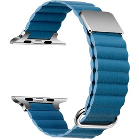 Resim ​​​Watch 7 41mm Uyumlu KRD-78 PU Deri Kordon Strap Kayış CLO- Mavi 