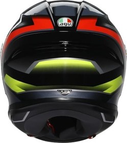 Resim AGV K6 S Motosiklet Kaskı Kapalı Kask Erazer Black Red Yellow Fluo S 