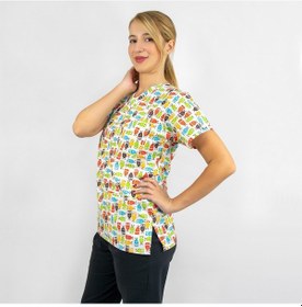 Resim Sarı Baykuş Desenli Likralı Üst Forma 