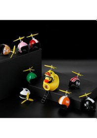 Resim Novahub Sarı Ördek Bisiklet Bell Gidon Far Araba Süsleri Bisiklet Aksesuarları Kask Dekor Yıldız Nokta Kask Sarı Yıldız Nokta Kask, Yıldızlu Tasarım Sarı 